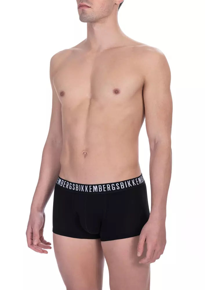 Black Cotton Men Trunk Pack