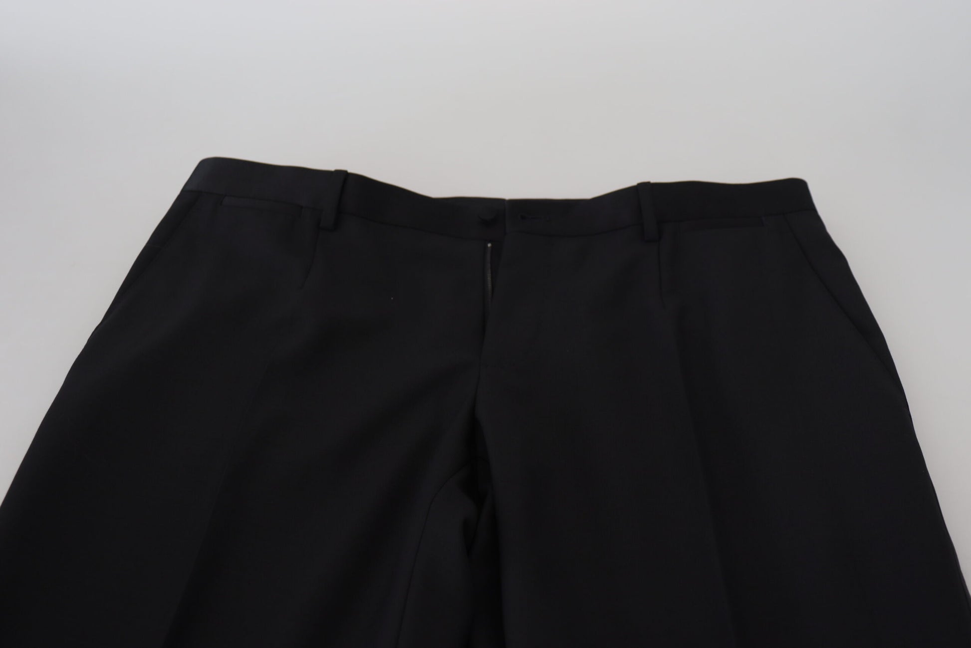 Elegant Black Dress Pants from Virgin Wool Blend