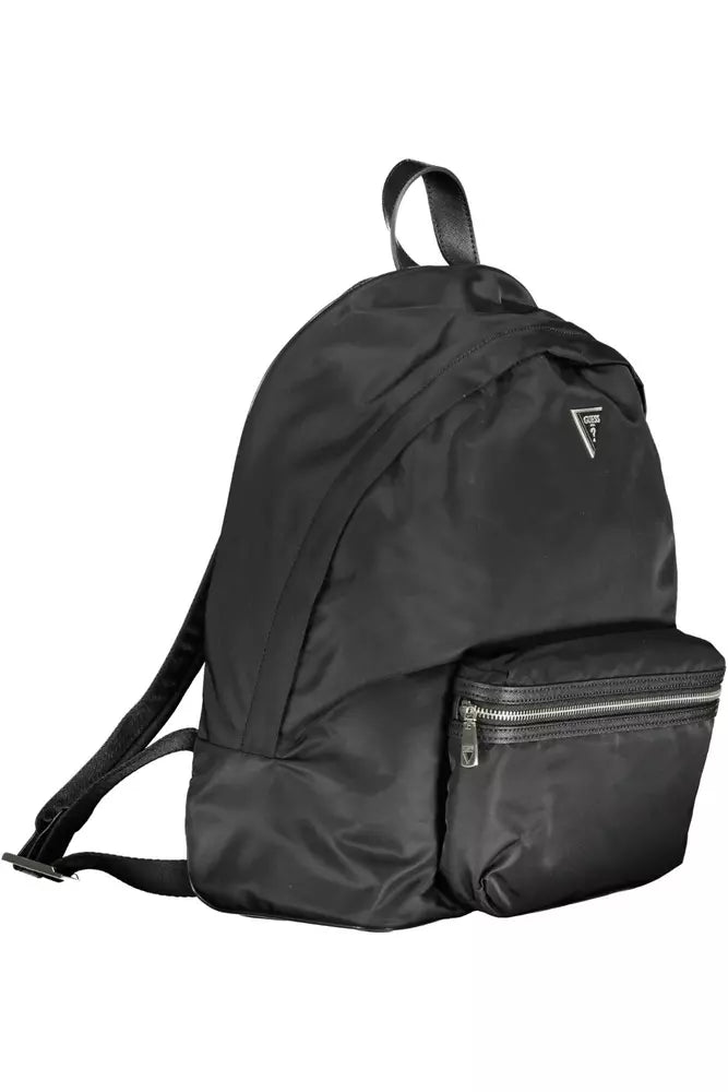 Black Polyamide Men Backpack