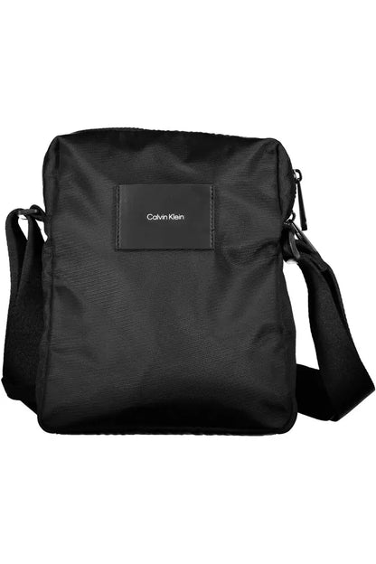 Black Polyester Men Shoulder Bag