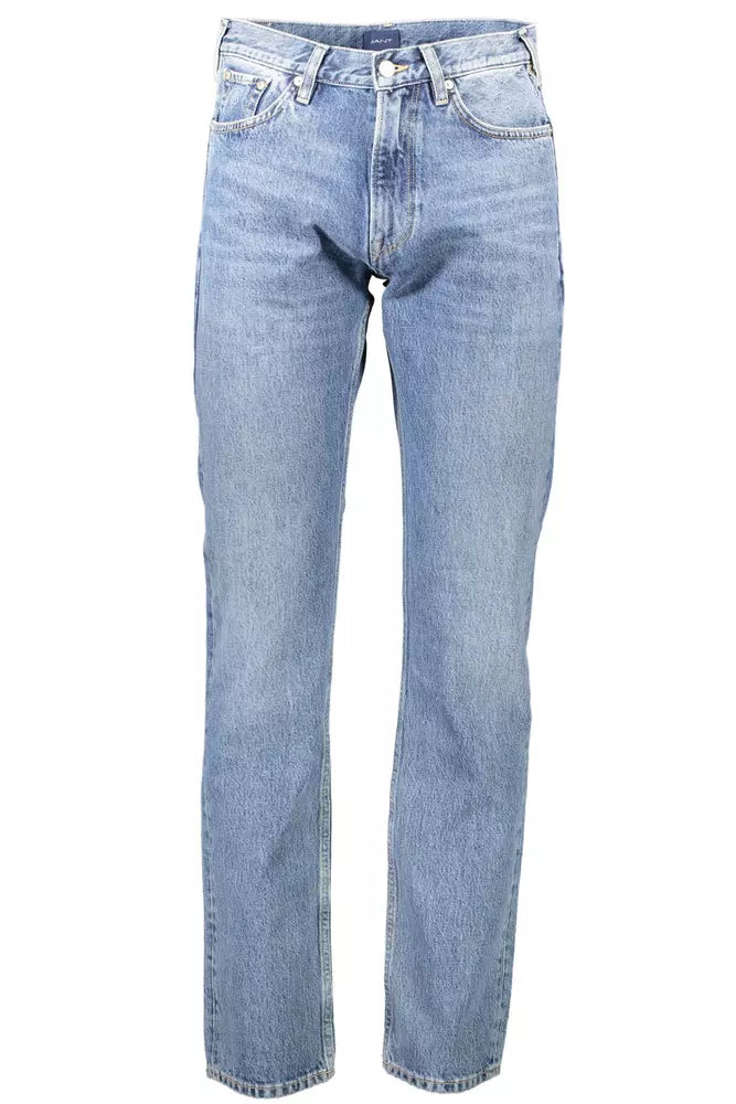 Light Blue Cotton Men Jean