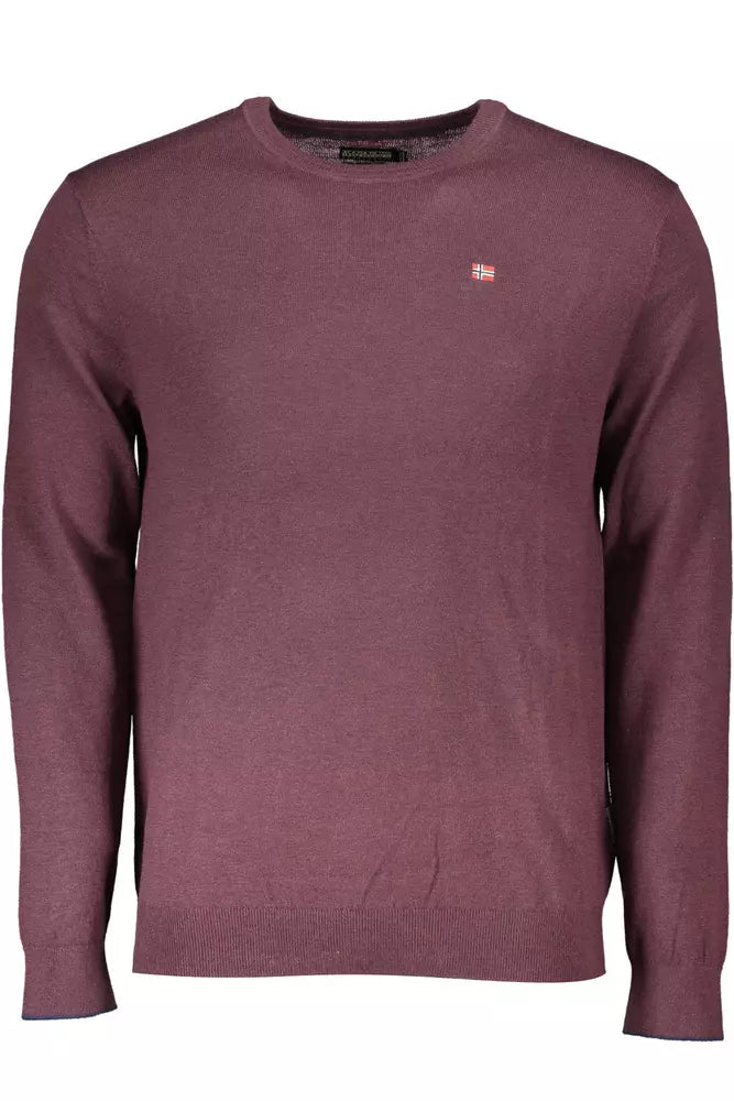 Purple Wool Men Sweater