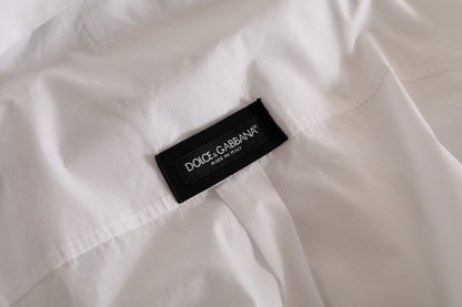 Elegant White Cotton Formal Shirt