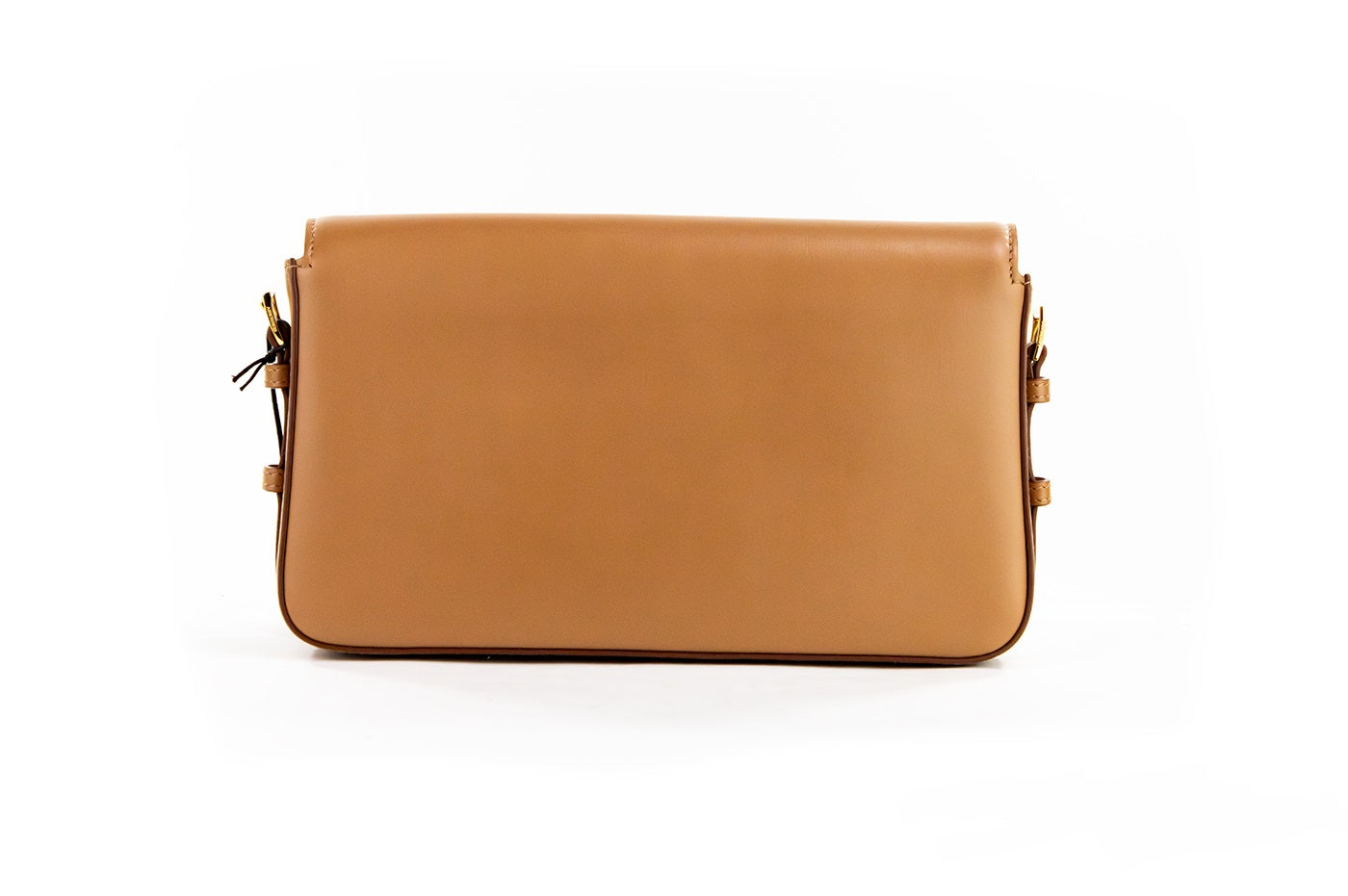 Grace Small Nutmeg Smooth Leather Flap Crossbody Clutch Handbag Purse