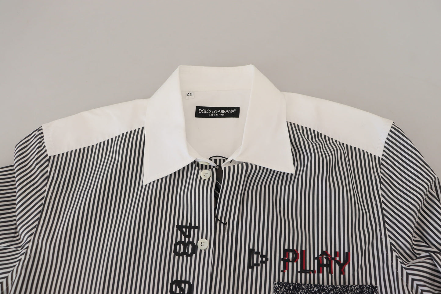 Slim Fit Striped Casual Shirt with Channel Motive