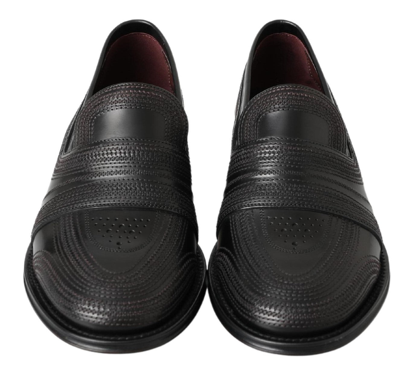 Elegant Black Leather Slipper Loafers