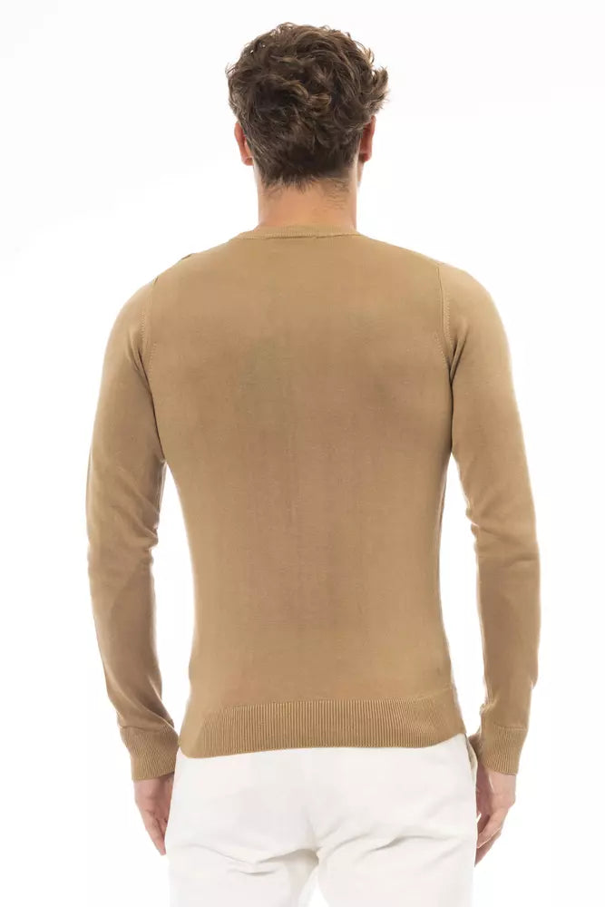 Beige Modal Men Sweater