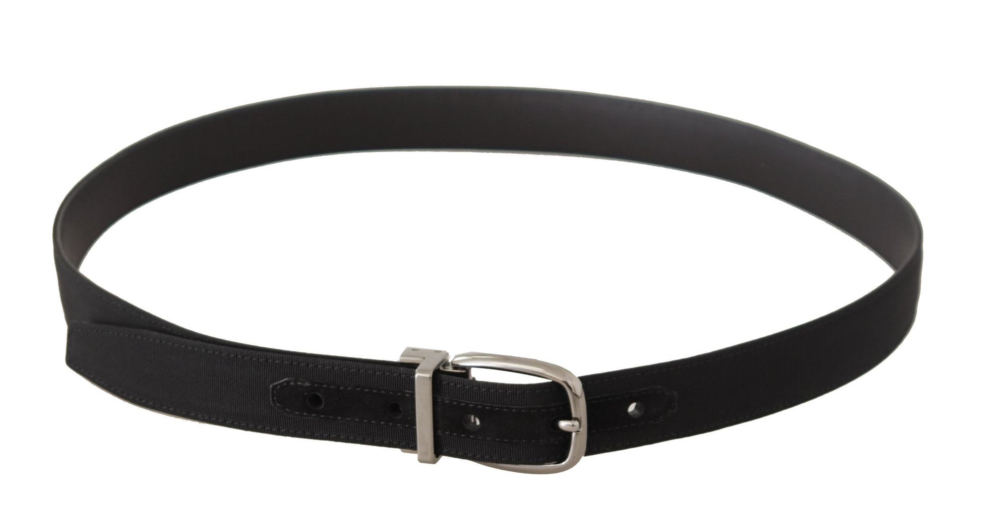 Elegant Black Leather Designer Belt