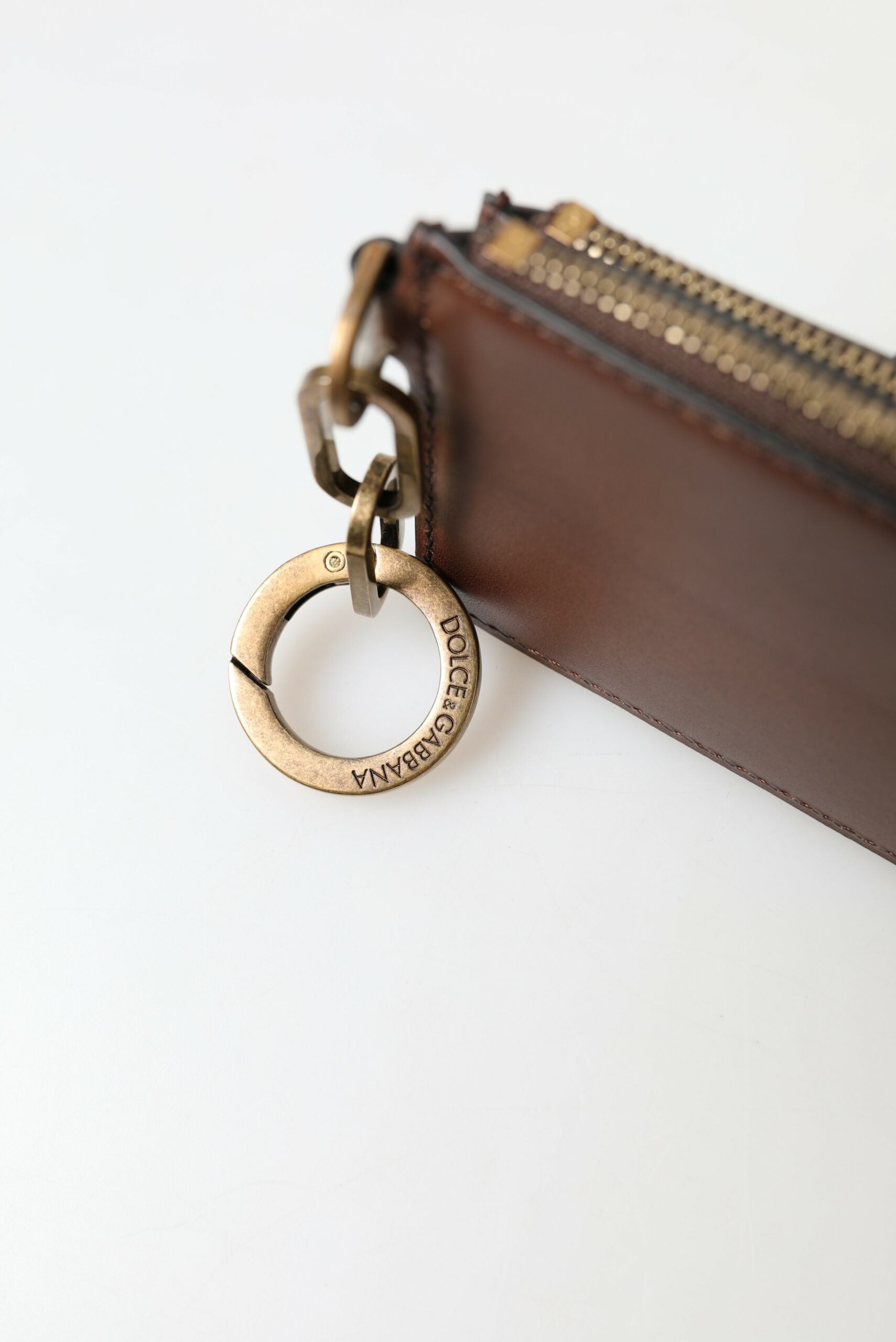 Elegant Brown Leather Coin Purse Wallet