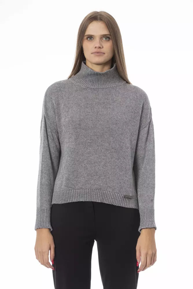 Gray Wool Women Sweater