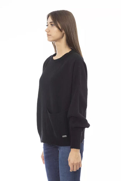 Black Wool Women Sweater