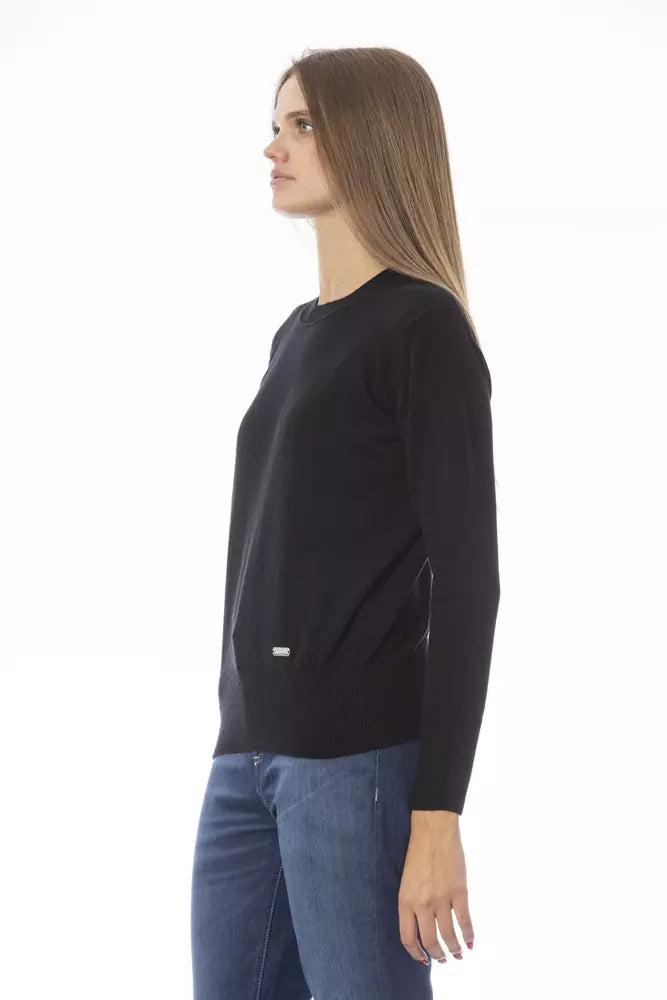 Black Wool Women Sweater