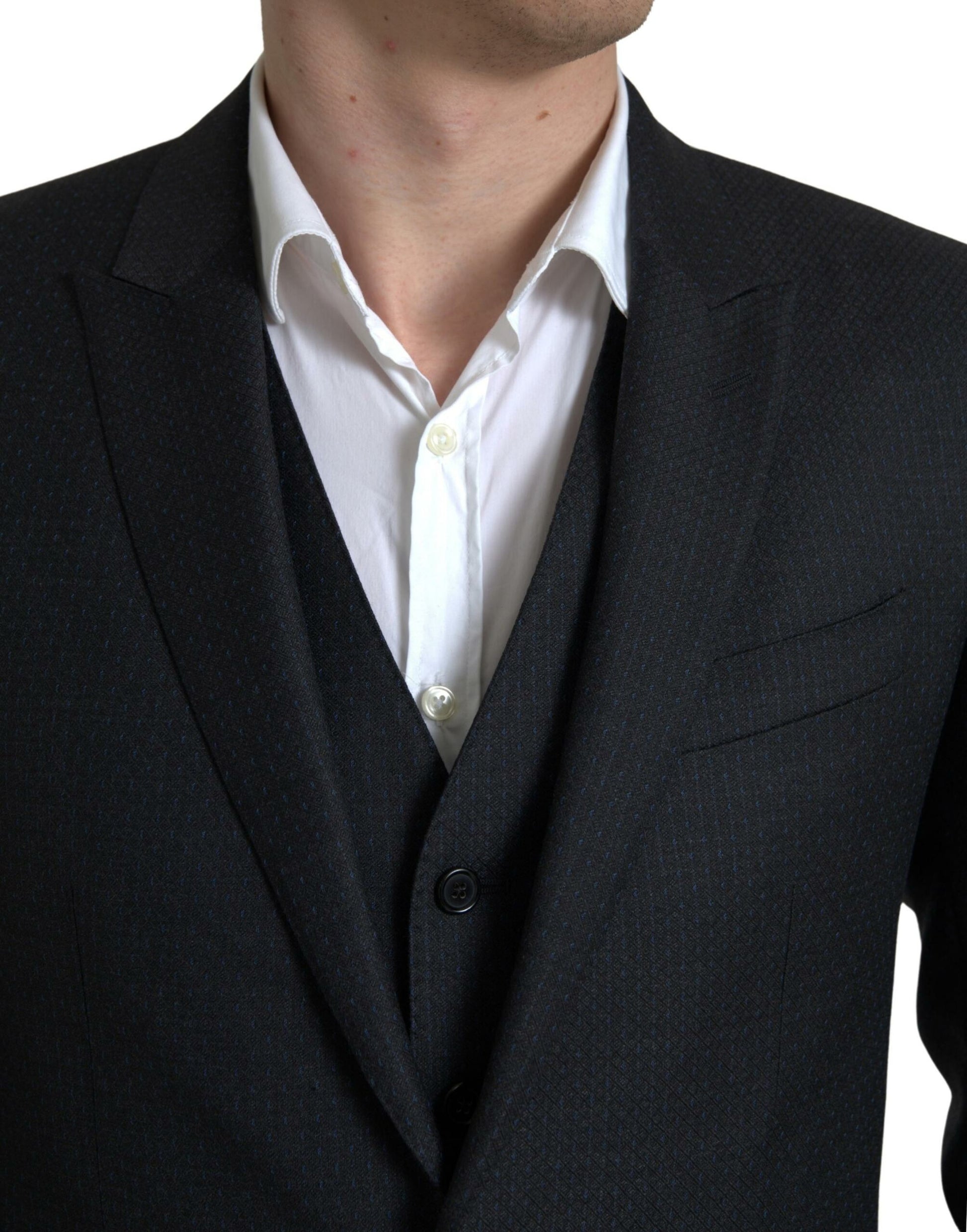 Elegant Black Martini Slim Fit 3-Piece Suit