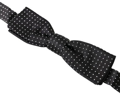 Elegant Silk Black Bow Tie