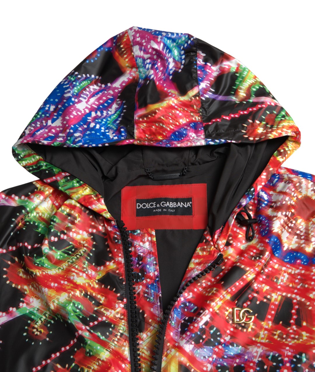 Multicolor Full Zip Hooded Sweater