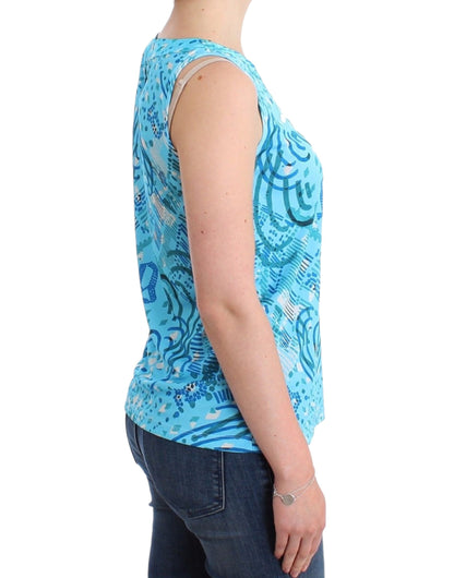 Elegant Sleeveless Silk-Detailed Top