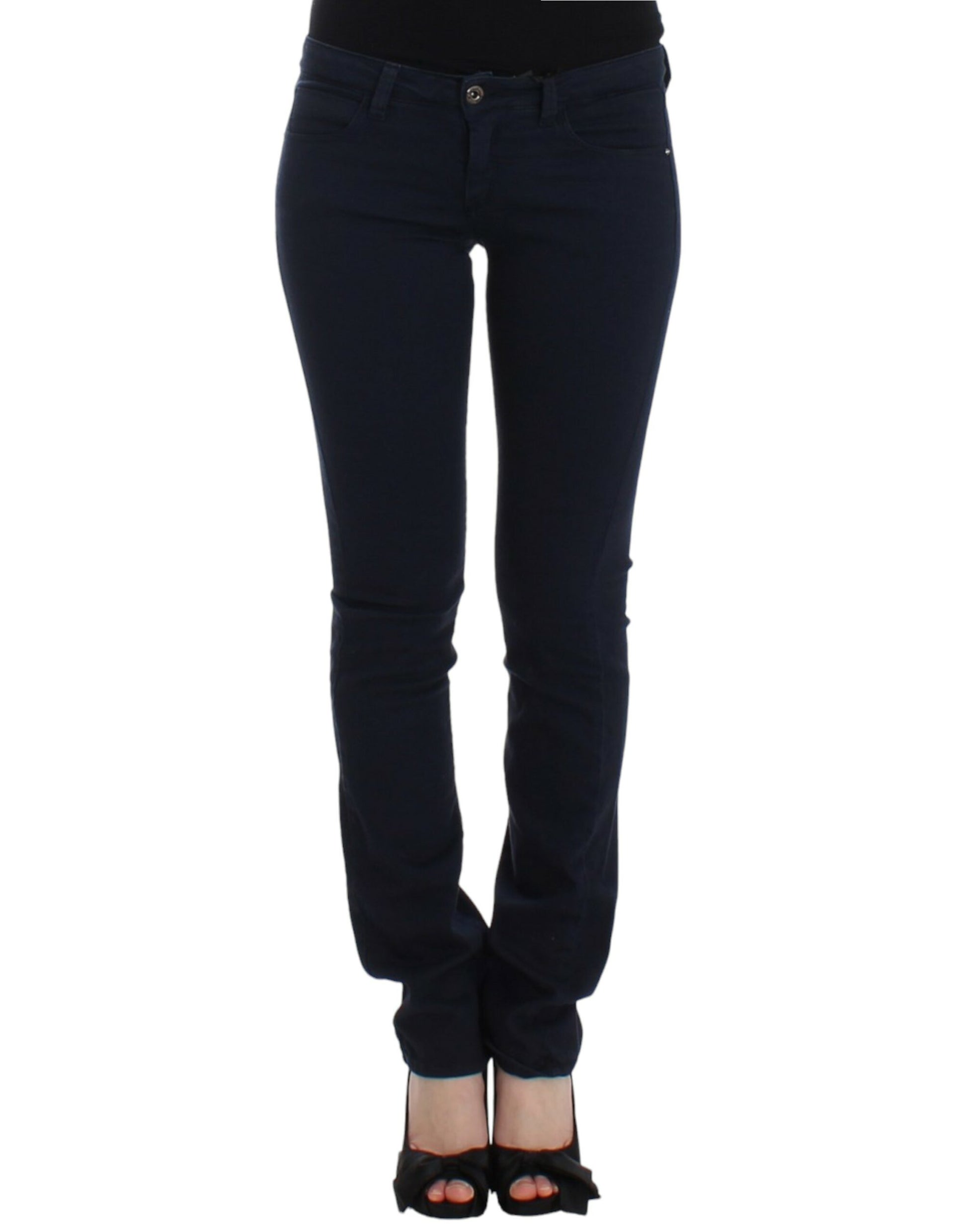 Chic Blue Straight Leg Denim Delight