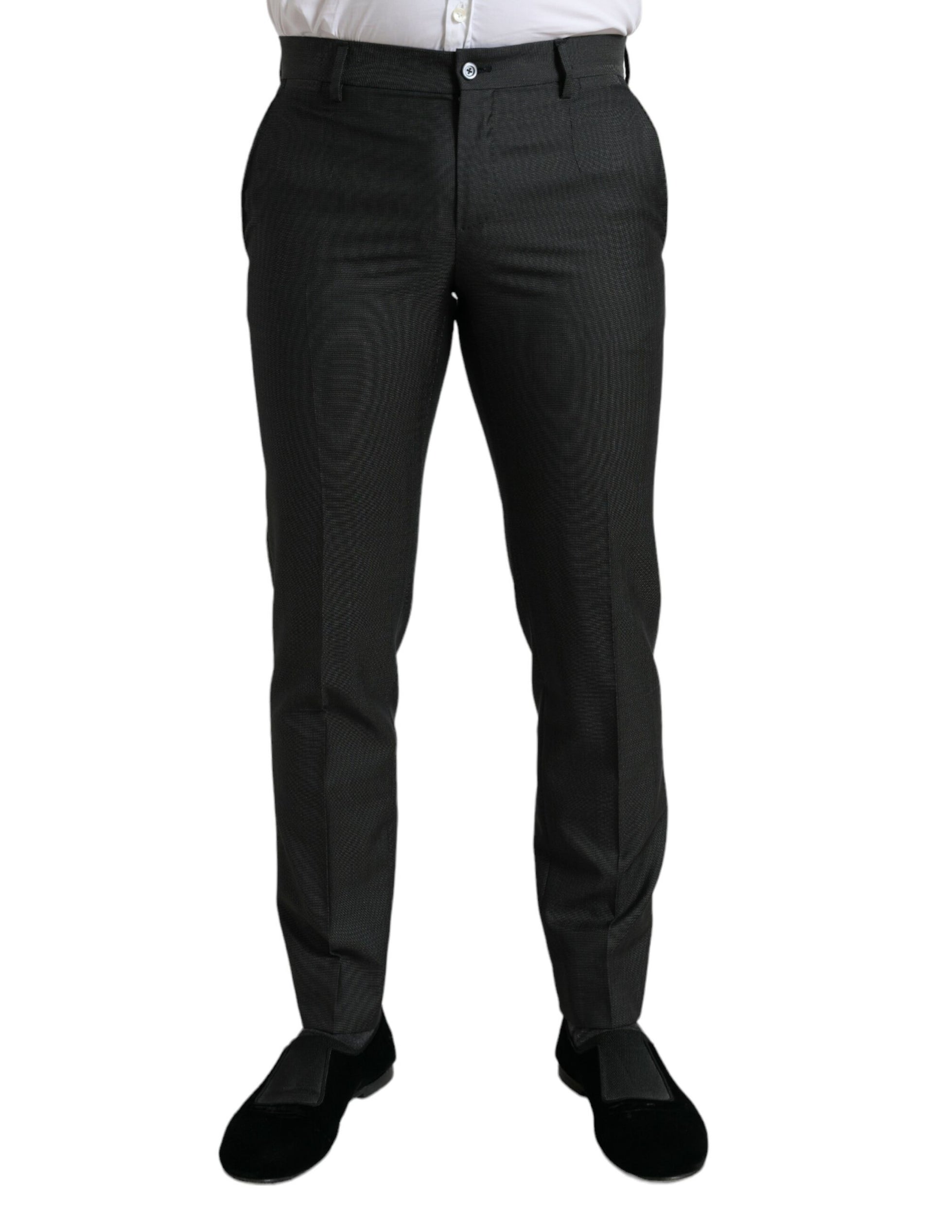 Elegant Dark Grey Skinny Dress Pants