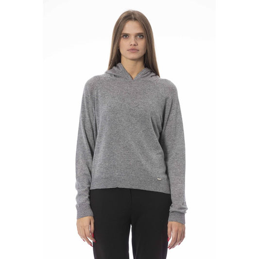 Gray Viscose Women Sweater