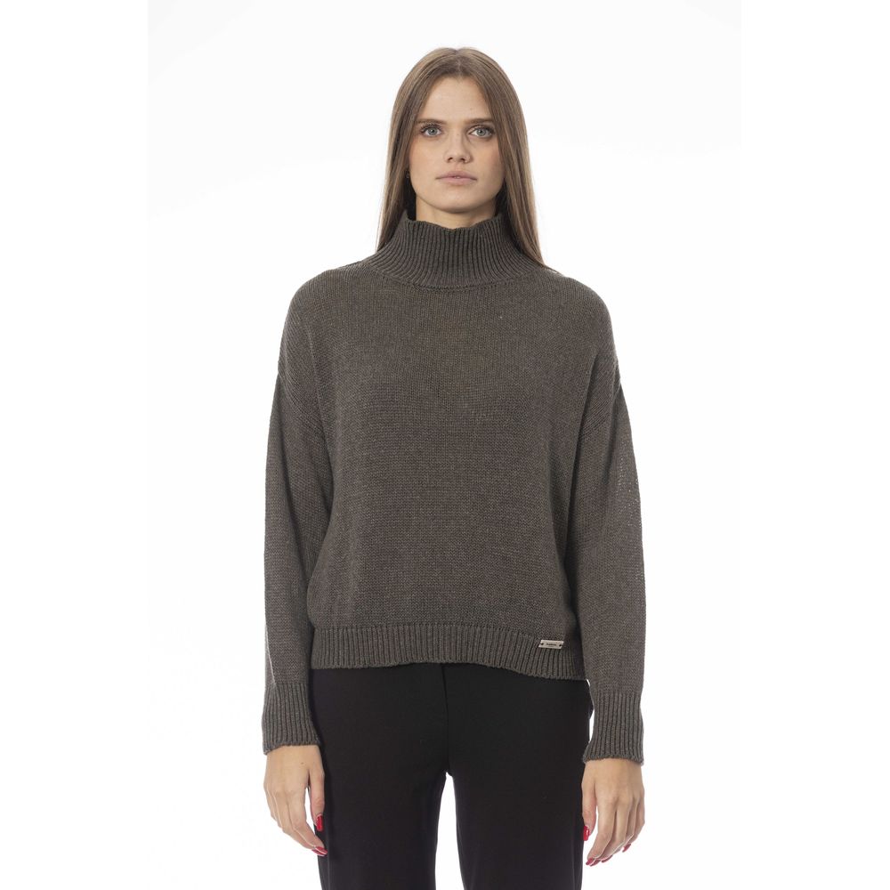 Green Viscose Women Sweater