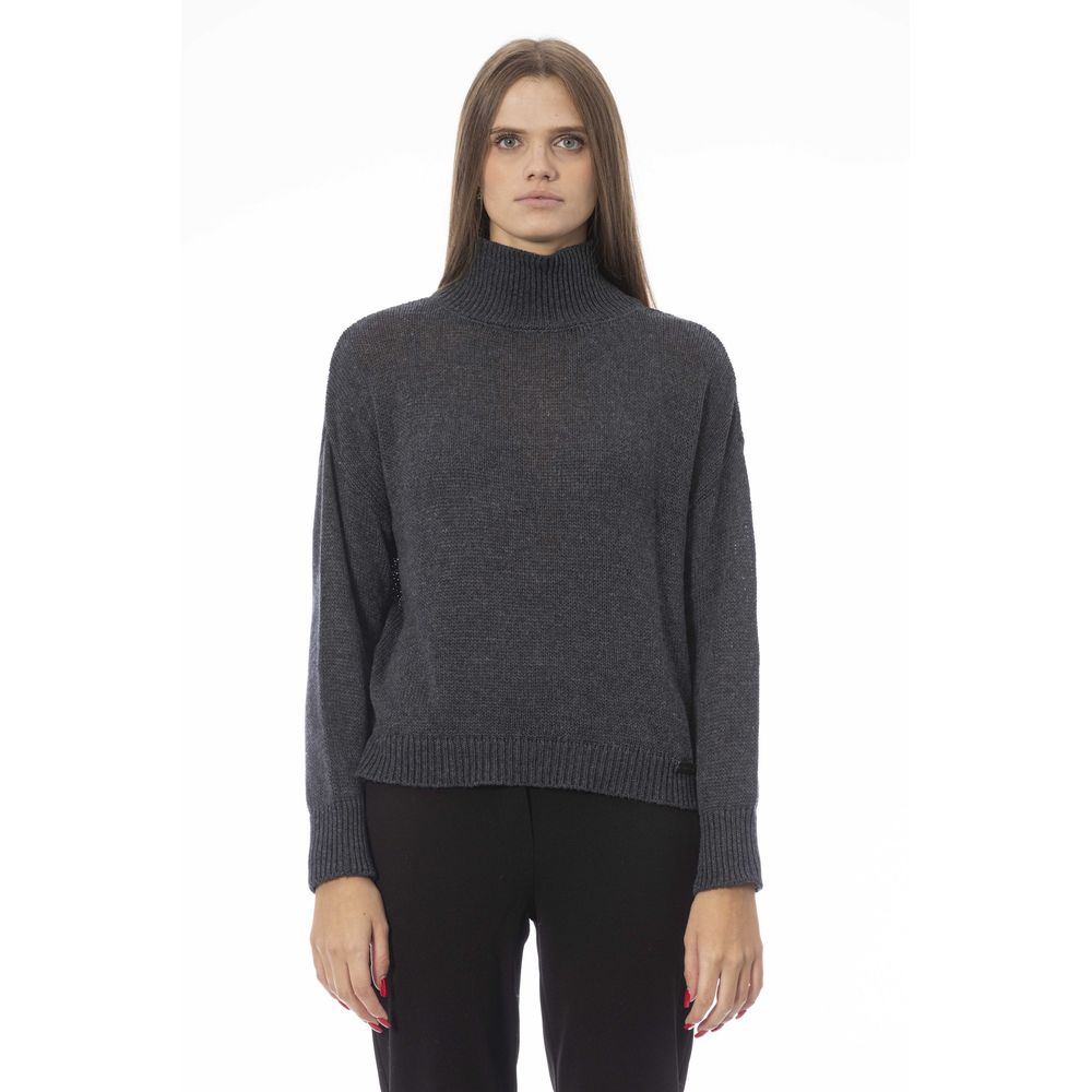 Gray Wool Women Sweater