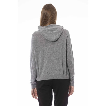 Gray Viscose Women Sweater