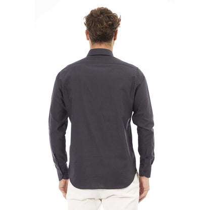 Gray Cotton Men Shirt