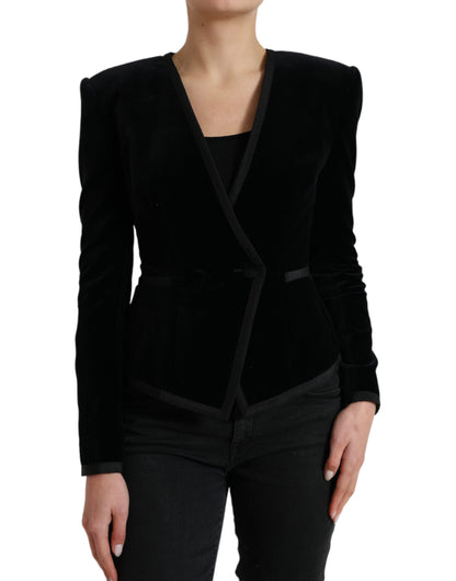 Elegant Double Breasted Cotton-Silk Blazer