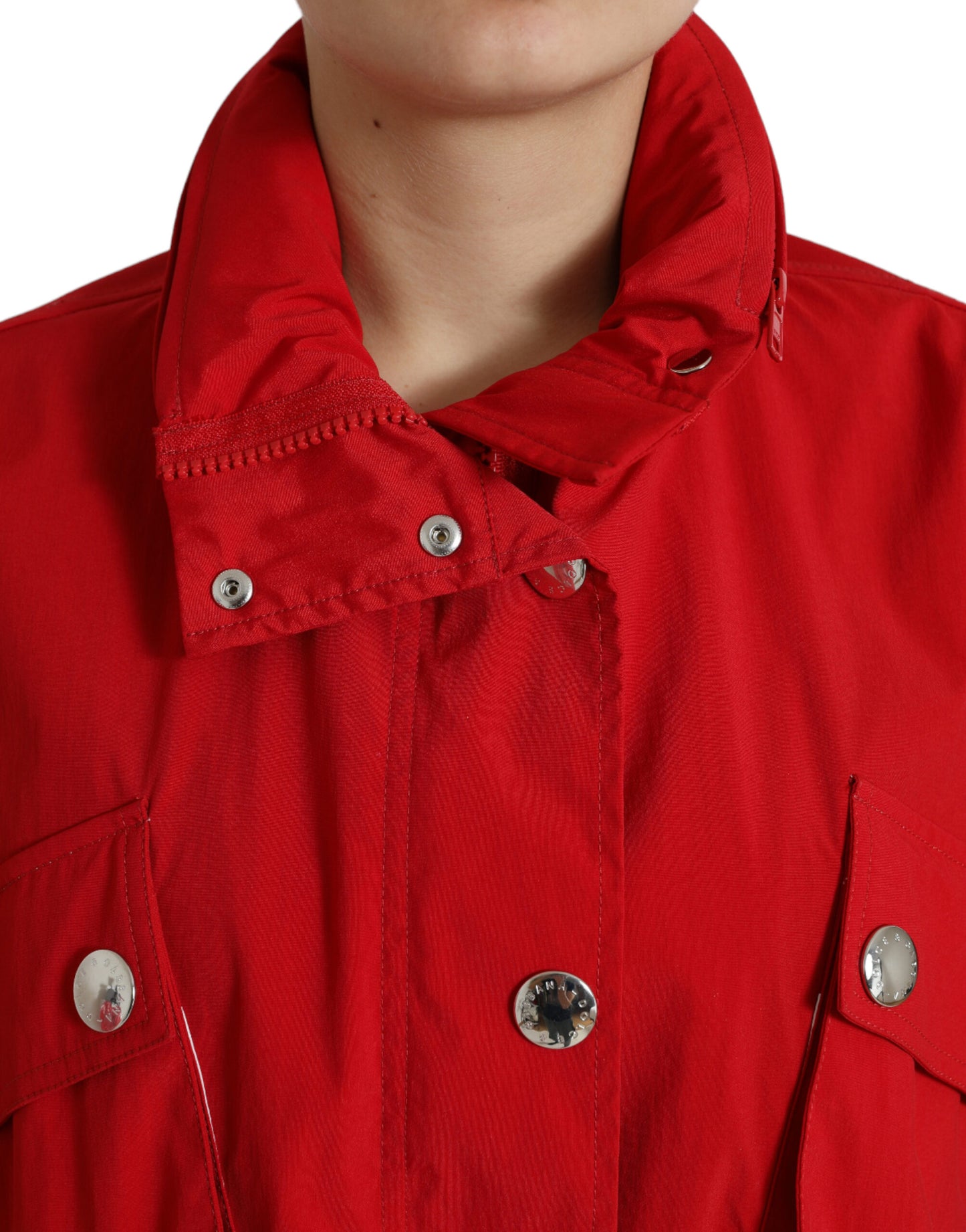 Elegant Red Long Sleeve Jacket