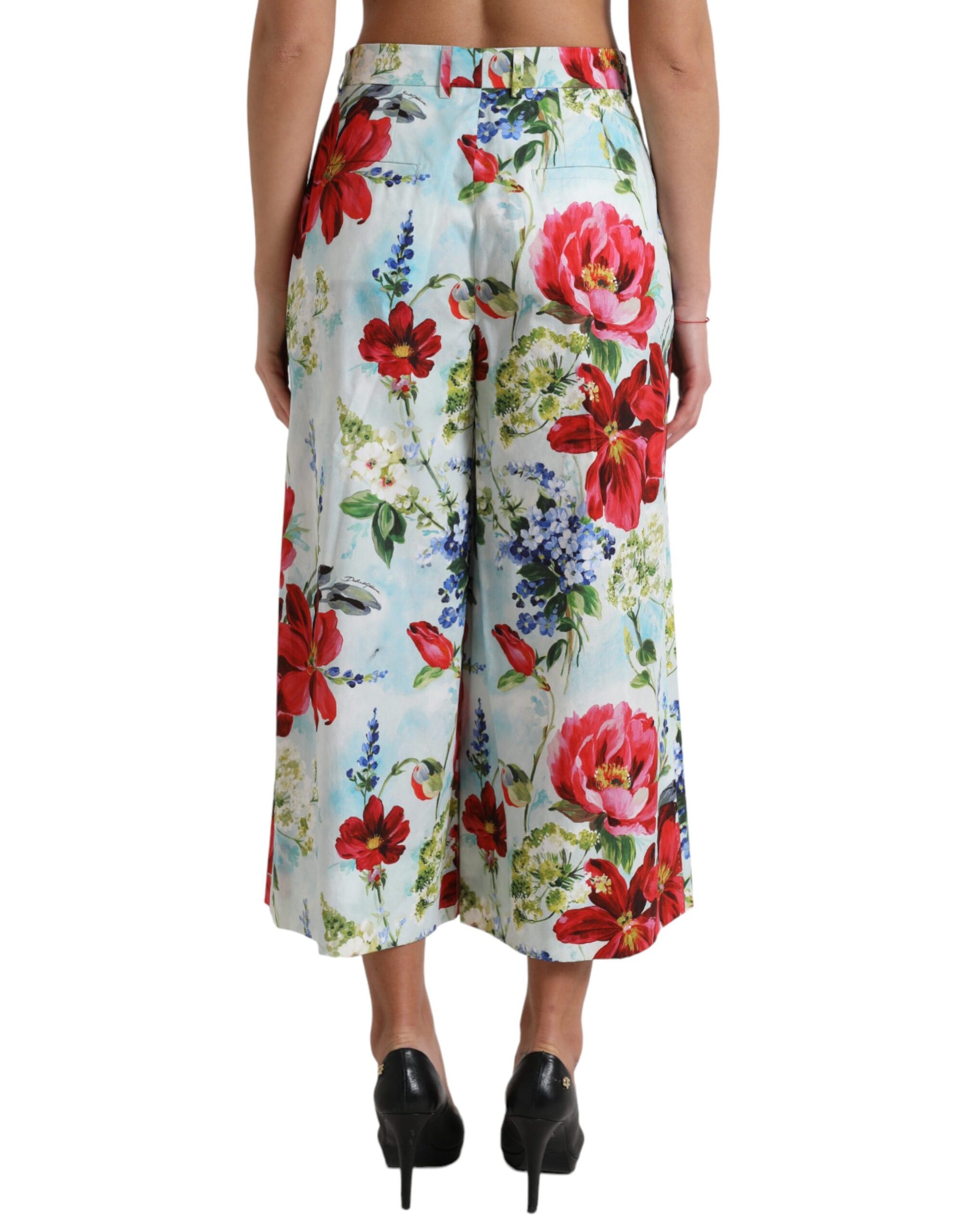 Floral High Waist Wide Leg Pants