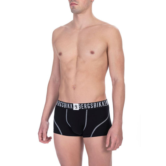 Black Cotton Men Underwear Trunk Twin Pack