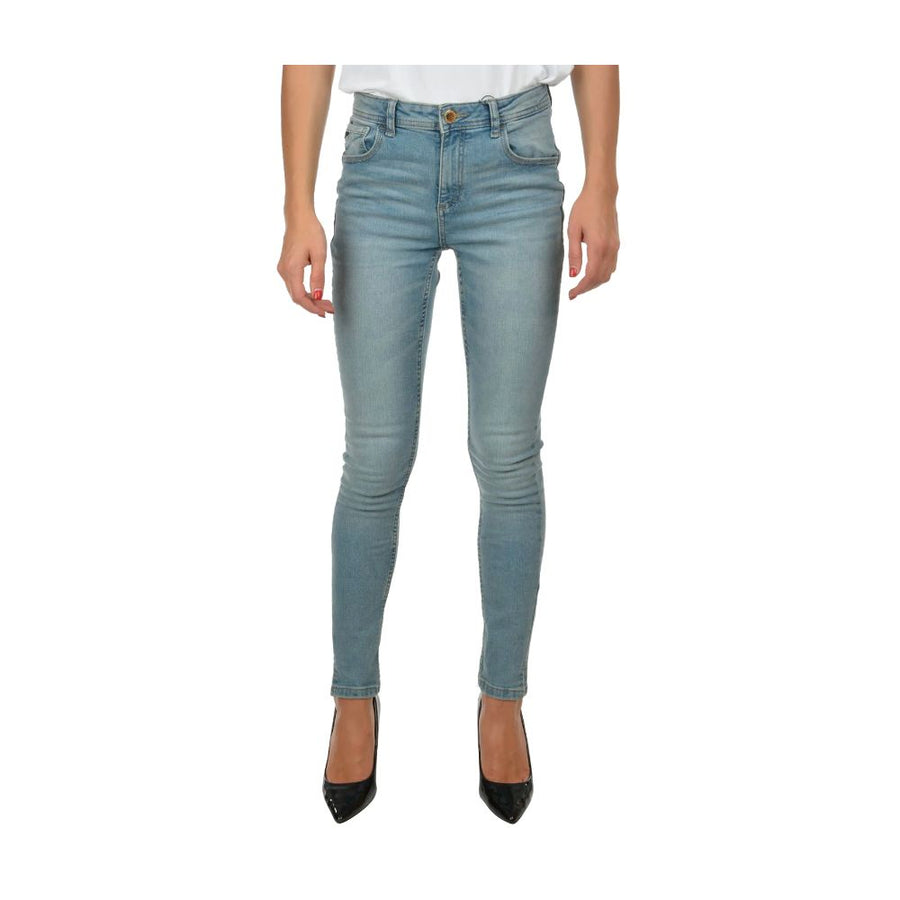 Light Blue Cotton Women Jeans