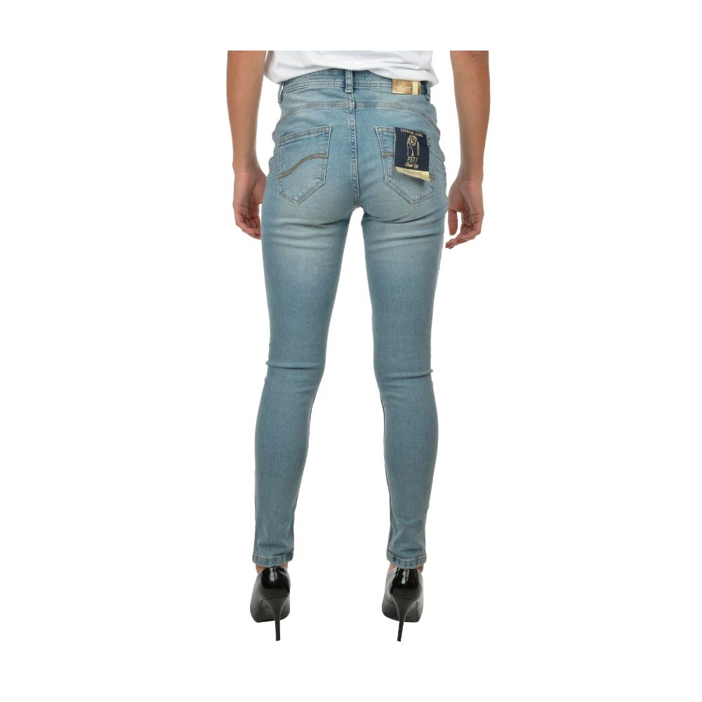 Light Blue Cotton Women Jeans