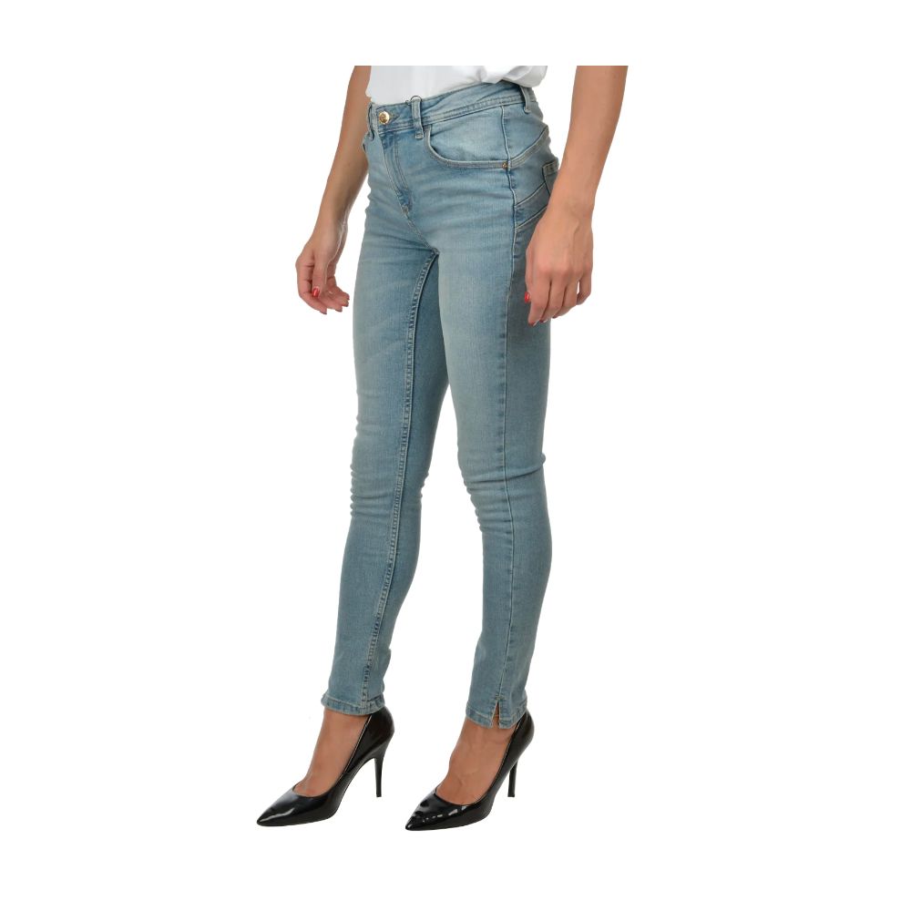 Light Blue Cotton Women Jeans