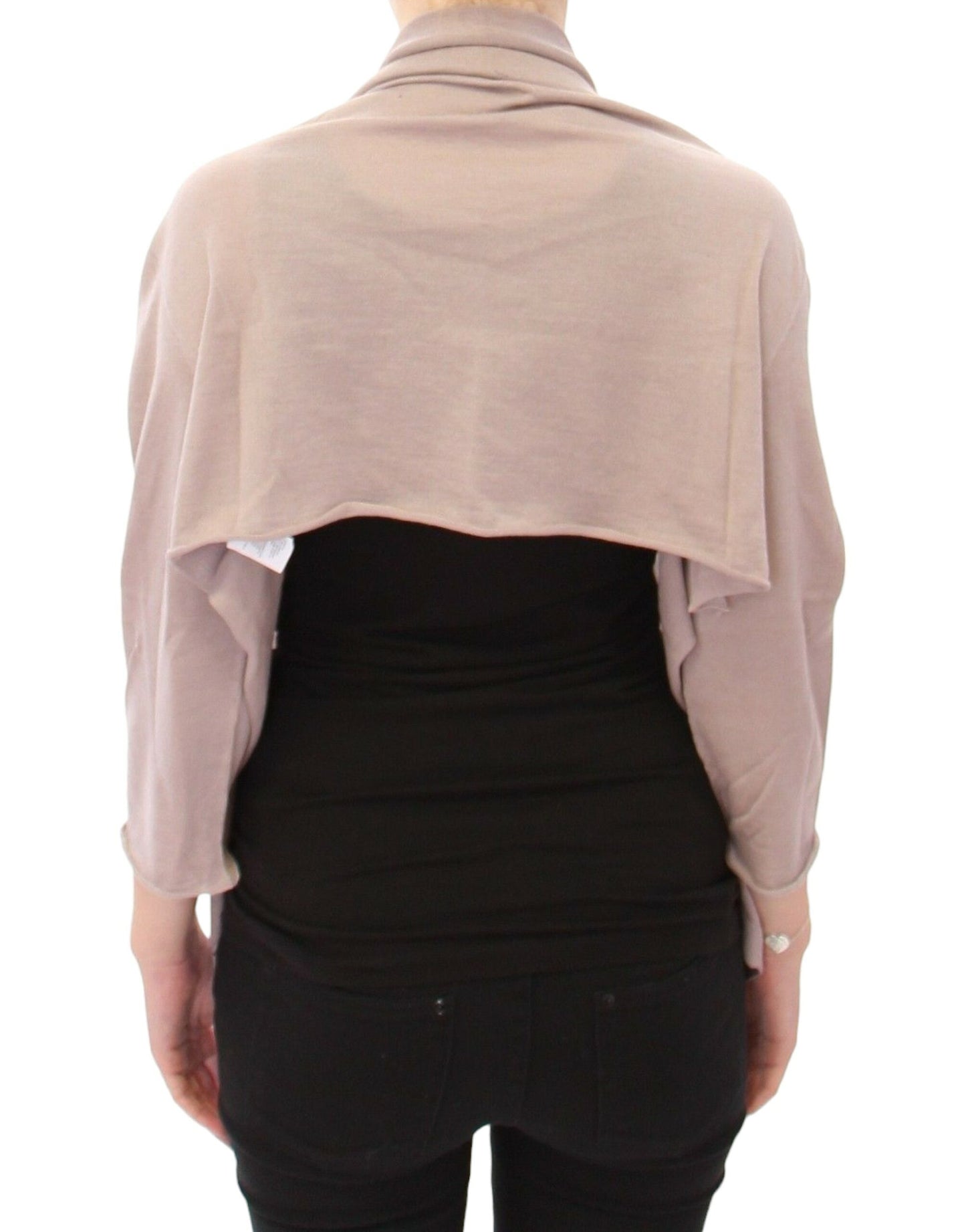 Elegant Cashmere-Silk Blend Light Knit Shrug