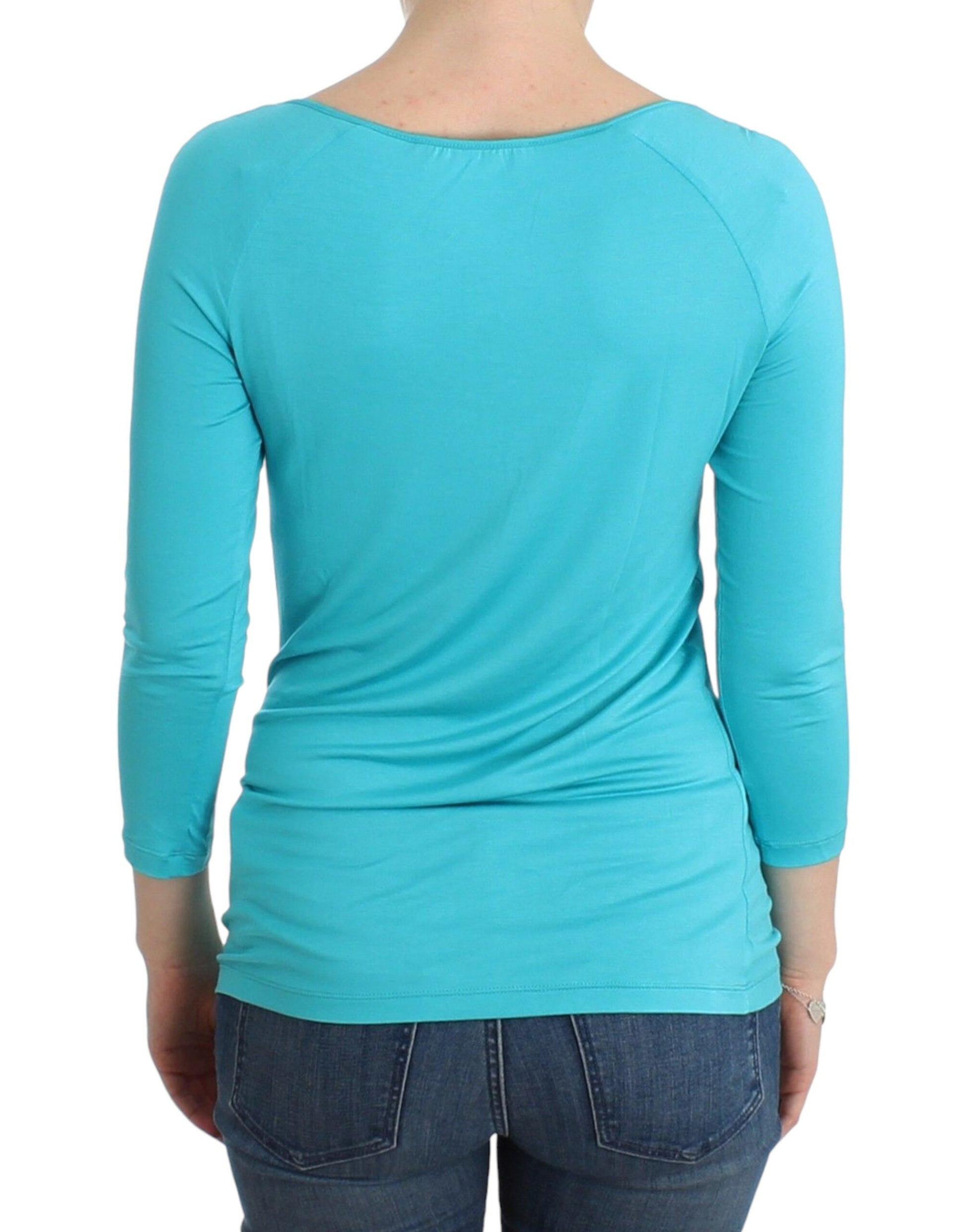 Elegant Blue Modal Blend Top