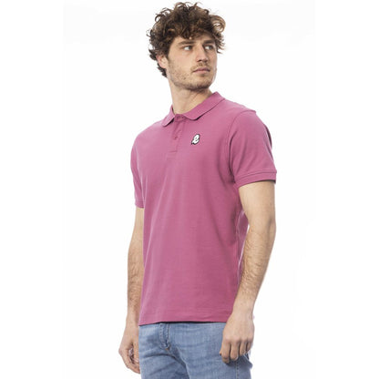 Purple Cotton Men Polo Shirt