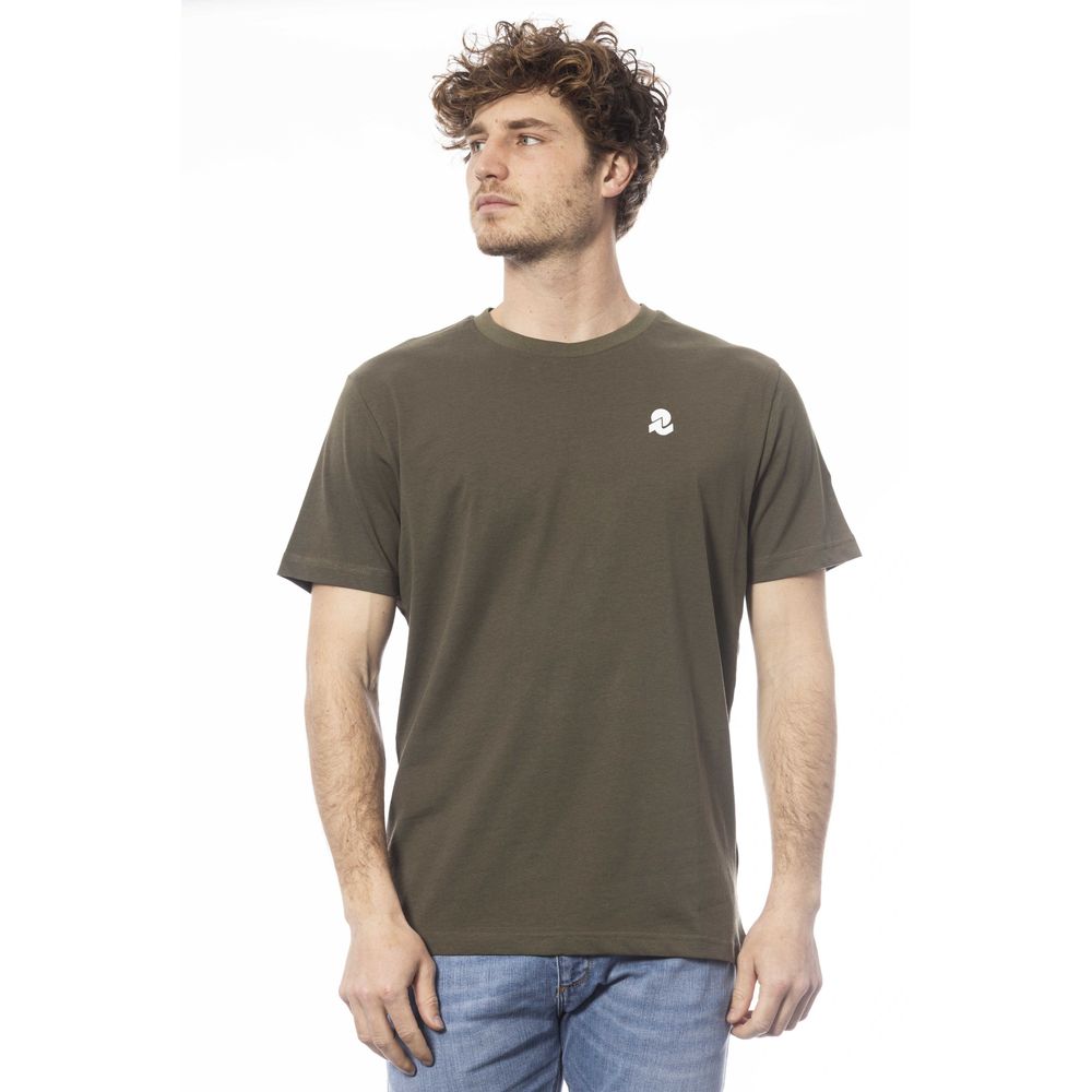 Green Cotton Men T-Shirt