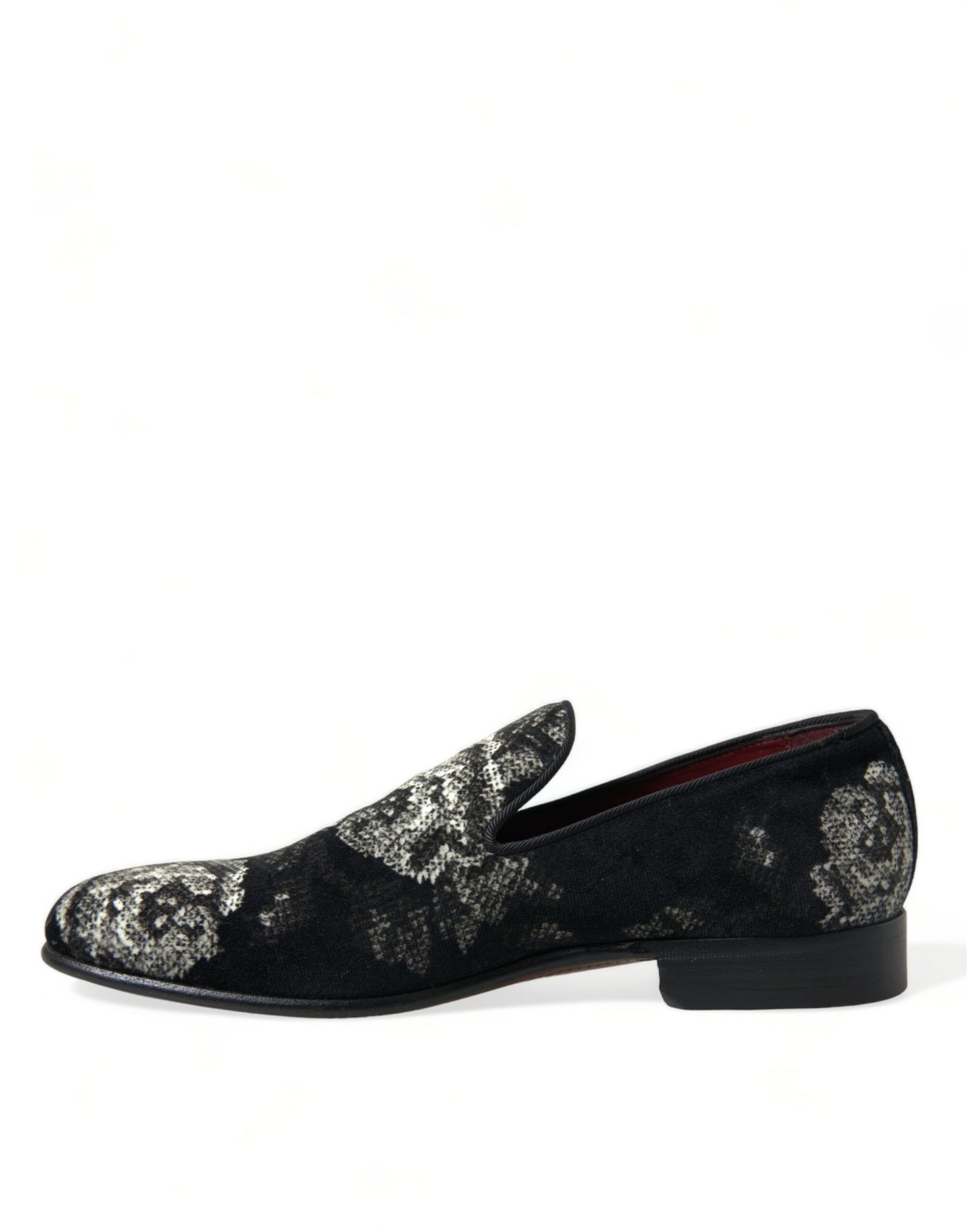 Elegant Floral Velvet Loafers