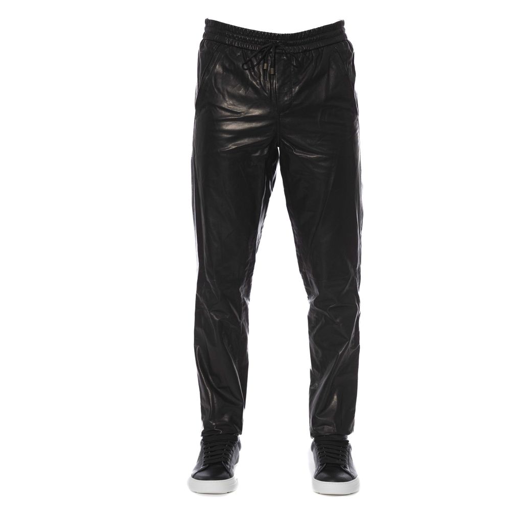 Black Leather Men's Trouser