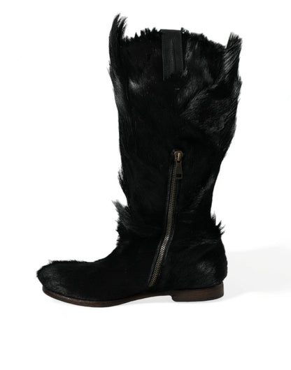 Opulent Gazelle Fur Mid Calf Boots