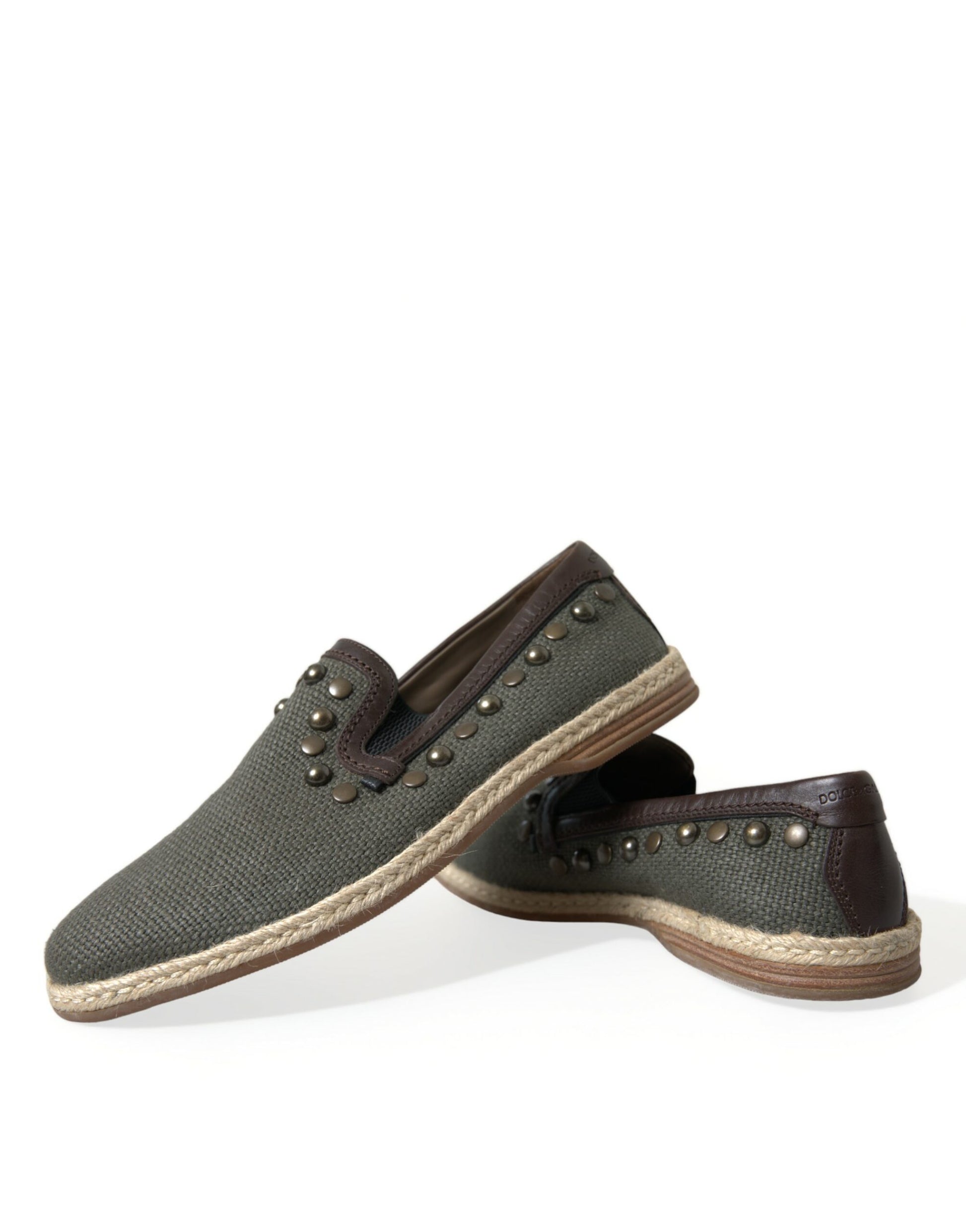 Studded Canvas Loafer Slipper Shoes