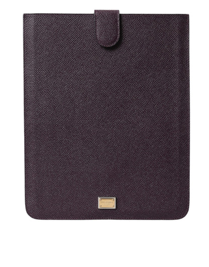 Elegant Leather Tablet Pouch in Rich Brown