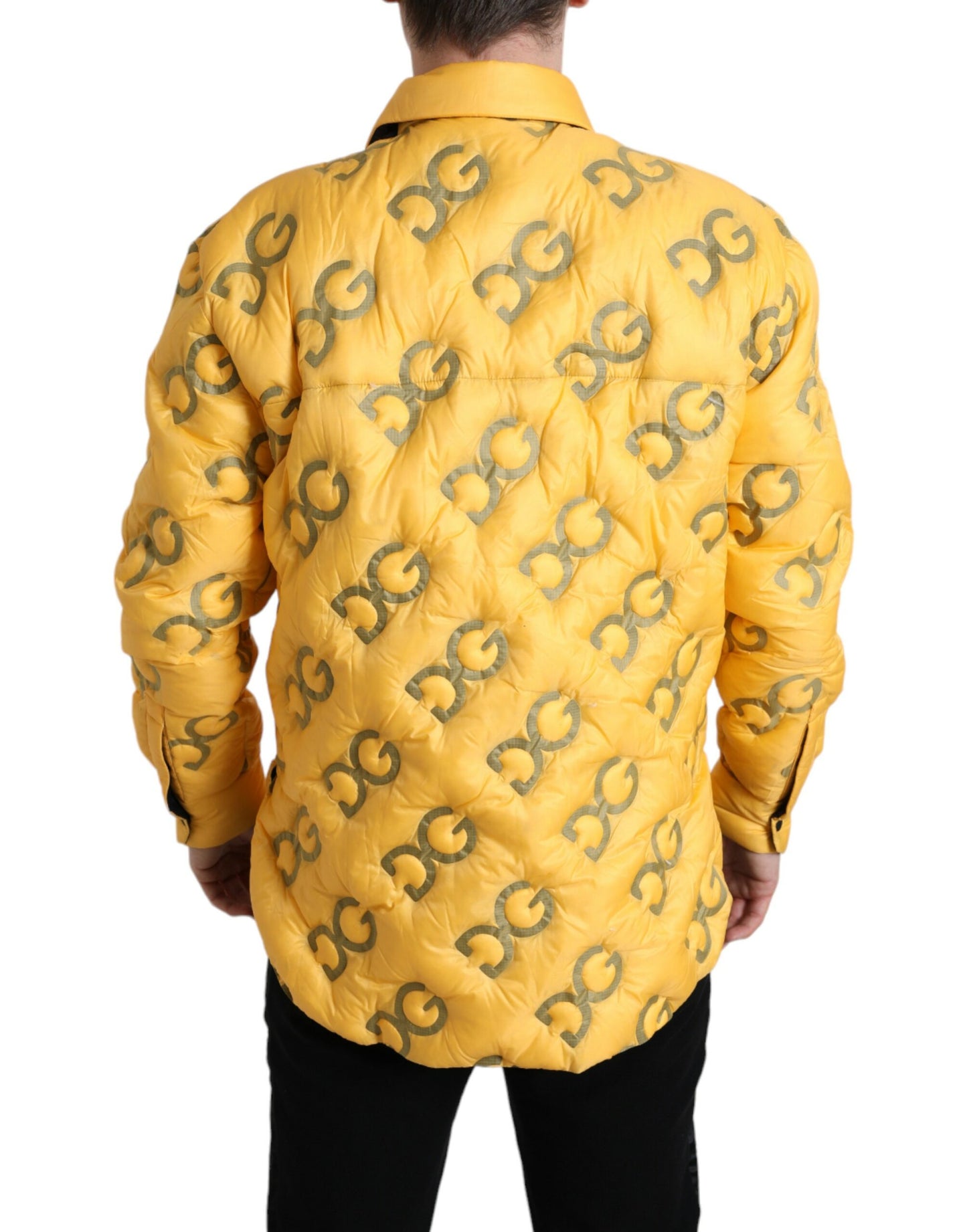 Elegant Yellow Padded Blouson Jacket