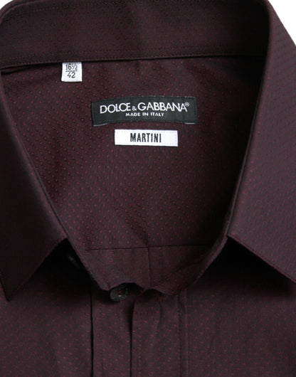 Elegant Maroon Martini Dress Shirt