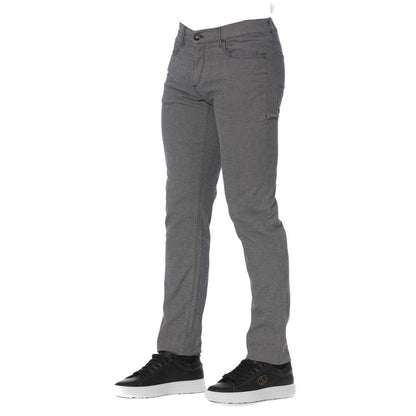 Gray Cotton Men Pants