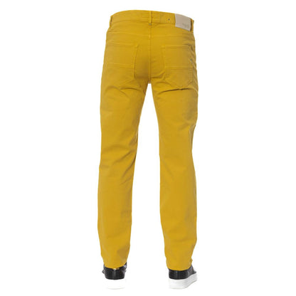 Yellow Cotton Men's Pant