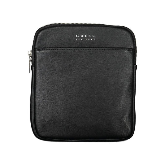 Sleek Men's Black Shoulder Bag