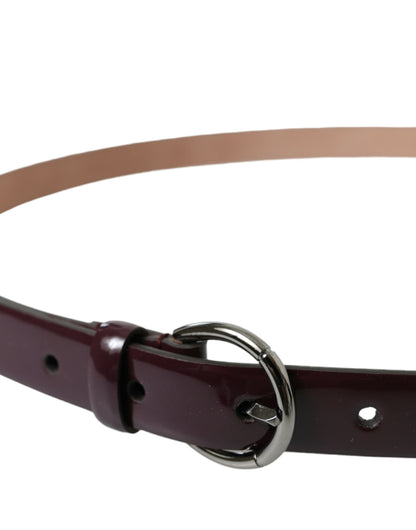 Elegant Maroon Leather Waist Belt