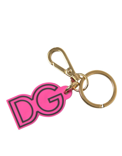 Chic Gold and Pink Keychain Elegance